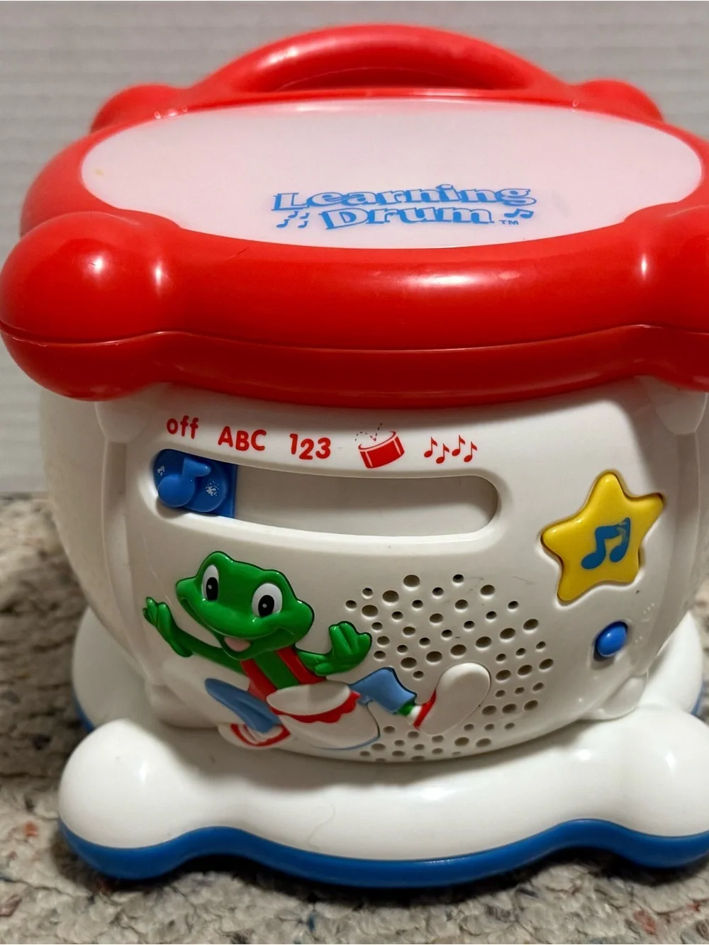 Leap Frog Leapfrog Learning Drum White Educational Musical Lights Sound ABC 123
